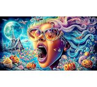 Cartoon-Image-Mixed-Graffiti 1000 pièces Papier recyclé Puzzle Jeu Stimulant Cadeau Amusant & Activité Maison pour Adultes et Enfants de 12+ Ans 70x50/1000 pièces