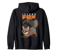 Cartoon Island Fox Race Animal Lover Cute Foxes Sweat à Capuche