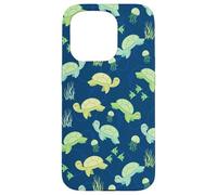 Cartoon Kawaii Womens Girls Kids Sea Turtle Lover Pattern Coque pour iPhone 15 Pro