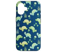 Cartoon Kawaii Womens Girls Kids Sea Turtle Lover Pattern Coque pour iPhone 16