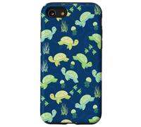 Cartoon Kawaii Womens Girls Kids Sea Turtle Lover Pattern Coque pour iPhone SE (2020) / 7/8