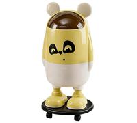 Cartoon Kitchen Trash Can, Funny Waste Basket with Wheels & Lid, Room Decor | Trash Cans for Bathroom Decor for Home Decor Bedroom Living Room Apartment Office Restaurant Camping Outdoor