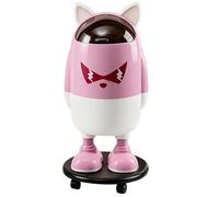 Cartoon Kitchen Trash Can, Funny Waste Basket with Wheels & Lid, Room Decor | Trash Cans for Bathroom Decor for Home Decor Bedroom Living Room Apartment Office Restaurant Camping Outdoor