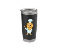 Cartoon lion cuisinier Gobelet isotherme en acier inoxydable double paroi