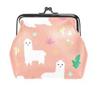 Cartoon Llama Femmes en Cuir PU Porte-Monnaie Filles Mini Boucle Porte-Monnaie Pochette