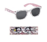 CARTOON Lunettes de soleil pour enfants Hello Kitty avec étui de lentilles rectangulaires avec protection filtre UV400