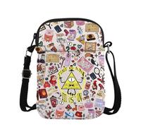 Cartoon Merch Time Is An Illusion Sac à bandoulière pour les fans de cinéma, personnage et mystères, Croix d'illusion, medium