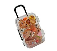 Cartoon Mini Animal Figures With Suitcase Resin Collectible Ornament Kit