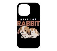 Cartoon Mini Lop Rabbit Lover Animal Lover Cute Lapins Coque pour iPhone 14 Pro Max