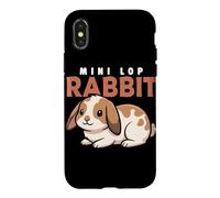 Cartoon Mini Lop Rabbit Lover Animal Lover Cute Lapins Coque pour iPhone X/XS