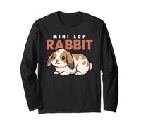 Cartoon Mini Lop Rabbit Lover Animal Lover Cute Lapins Manche Longue
