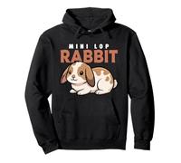 Cartoon Mini Lop Rabbit Lover Animal Lover Cute Lapins Sweat à Capuche