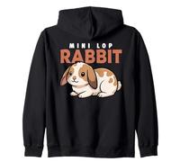 Cartoon Mini Lop Rabbit Lover Animal Lover Cute Lapins Sweat à Capuche