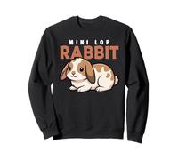 Cartoon Mini Lop Rabbit Lover Animal Lover Cute Lapins Sweatshirt