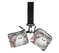 Cartoon Monkey 4th of July Independence Day Lot de 2 portefeuilles doubles pour femme avec fermeture éclair et dragonne, Cartoon Monkey 4th of July Independence Day, 1 size, Décontracté
