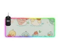 Cartoon Mouse Duck Jade Sticker Style Colorful Wirel Charging Glowing Big Mouse Pad Multifonctionnel Rest 89,9 x 40,9 cm Mat for Mouse