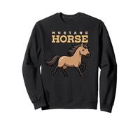 Cartoon Mustang Horse Ferme Animal Lover Cute Horses Sweatshirt
