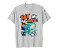 Cartoon Network Adventure Time Yay BMO T-Shirt, Homme, Argent, M