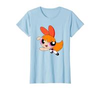 Cartoon Network Powerpuff Girls Blossom T-Shirt, Femme, Bleu Céleste, L