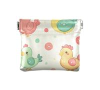 Cartoon Nice Yellow Chick Porte-monnaie en cuir pour femme Bijoux mignons pour femme et fille, dessin animé joli poussin jaune, taille unique, moderne, Dessin animé Nice Yellow Chick, Taille unique,