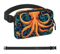 Cartoon Octopus-1181 Sac banane pour homme et femme, sac banane avec sangle réglable, sac banane tendance pour voyage, plein air, course à pied, randonnée, multicolore, 4 x 23 x 15 cm, multicolore,