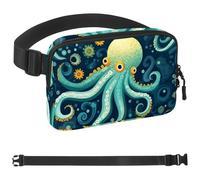 Cartoon Octopus-1213 Sac banane à bandoulière pour homme et femme, sac de ceinture pour voyage, marche, course, randonnée, cyclisme, multicolore, 4 x 23 x 15 cm, multicolore, 1.5x9.0x5.9in/4x23x15cm