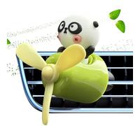 Cartoon Panda Car Scent, Propeller Air Freshener Clip, Rotating Outlet Fragrance Diffuser, Aromatherapy Pilot Perfume Decor, for Auto Men Women Living Room Bedroom Toilet Use