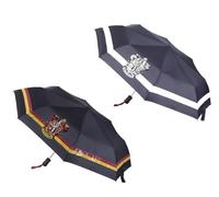 CARTOON Parapluie pliable Harry Potter, Gryffondor, parapluie à ouverture automatique, changement de couleur avec la pluie, Noir , 97 cm