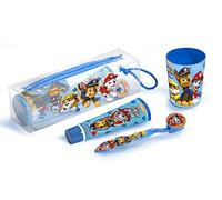 Cartoon Patrulla Canina, Neceser infantil, Dentífrico + cepillo dental + vaso, Diseño divertido