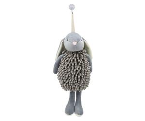 Cartoon Petit Lapin Serviette de bain fonctionnelle Animal Serviette de bain en microfibre douce Serviette sèche Décoration amusante pour salle de bain, salon, couloir (gris, 35 cm)