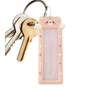 Cartoon Photo Keychain - Pvc Holder for Daily Travel | 4 Compartment Protective Sleeve, Lightweight 50g Design, Compact 19x6.5x0.1cm Size, Perfect Album Accessory for Backpack, Wallet, School