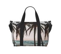 Cartoon Pigeon 1 Sac fourre-tout à bandoulière avec fermeture éclair Sac à main décontracté pour week-end et gym shopping, Noir , Taille unique, Sac de voyage