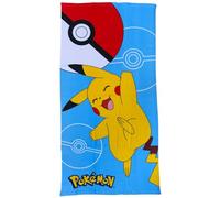 CARTOON Serviette de plage Pikachu serviette en microfibre polyester pour enfants 245 gsm taille 70 x 140 cm plage piscine