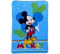 CARTOON Plaid doux enfant Mickey Disney 100x140 cm couverture douce en polaire 220 GSM chaude et légère parfaite pour chambre et lit bébé