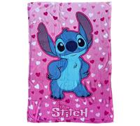 CARTOON Plaid en coral Stitch Disney pour enfants couverture en polaire douce 100 x 140 cm parfaite pour canapé-lit ou voyage