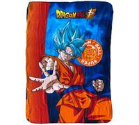 CARTOON Plaid enfant Dragon Ball Super 100 x 140 cm Couverture souple en polaire 100 % polyester 220 GSM chaud et léger idéal pour chambre ou canapé