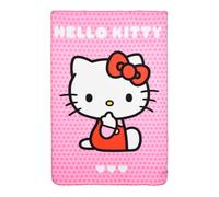 CARTOON Plaid Hello Kitty pour enfants 100 x 150 cm couverture souple en polaire 100 % polyester 220 GSM chaud et léger idéal pour une chambre ou un canapé