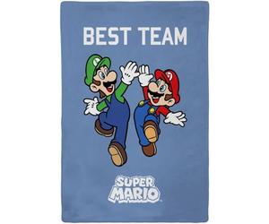 CARTOON Plaid pour enfants Super Mario et Luigi 100 x 150 cm couverture polaire 100 % polyester doux 210 gsm