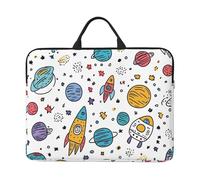 Cartoon Planet Housse pour ordinateur portable de 14" pour homme et femme, résistante à l'eau, résistante aux chocs