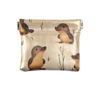 Cartoon Platypus Petit sac à main en cuir imperméable pour femmes et filles Marron, Dessin animé Platypus Marron, decoration
