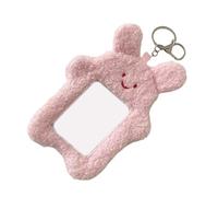 Cartoon Plush Photo Card Photo Holder Photocard Keychain For Women Girl Student Keyring Bag Backpacks Charm Cartoon