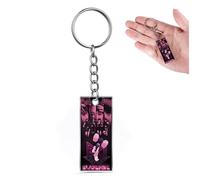 Cartoon Porte Clés Acryliques Rectangulaires, Mignon Keychain,pour Clés Portefeuilles Sacs à Dos Sacs à Main Téléphones Portables,Kpop Girl Gruop Personnage Dessin Animé Porte Cle Enfant