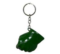 CARTOON Porte-clés en métal émaillé Avengers Marvel pendentif avec symboles de super-héros article cadeau, Poing de Hulk, 11 cm
