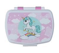 CARTOON Porte-goûter en plastique réutilisable, boîte à déjeuner, boîte à déjeuner, école de loisirs (Licorne)