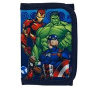 CARTOON Portefeuilles avec fermeture velcro accessoire de sac pour cartes pièces de monnaie billets pour enfants 13 x 8 cm, Avengers, 13 cm