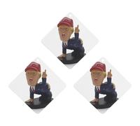 Cartoon President Lot de 3 désodorisants à suspendre pour voiture, maison, bureau, style noir