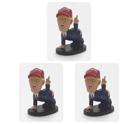 Cartoon President Lot de 3 désodorisants carrés à suspendre pour voiture, maison, bureau, style blanc