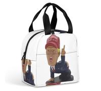 Cartoon President Sac à déjeuner pour homme et femme, sac fourre-tout isotherme portable avec poignée, étanche, réutilisable, pour le travail, le pique-nique, les voyages