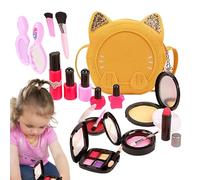 Cartoon Princess Makeup Kit Girls, Pretend Cosmetics Set, Portable Eye Shadow, Lipstick, Nail Polish, Role Play Toy for Kids, Fun Hands- Play and Imagination Development
