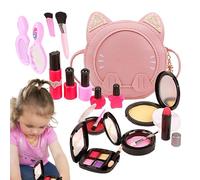 Cartoon Princess Makeup Kit Girls, Pretend Cosmetics Set, Portable Eye Shadow, Lipstick, Nail Polish, Role Play Toy for Kids, Fun Hands- Play and Imagination Development